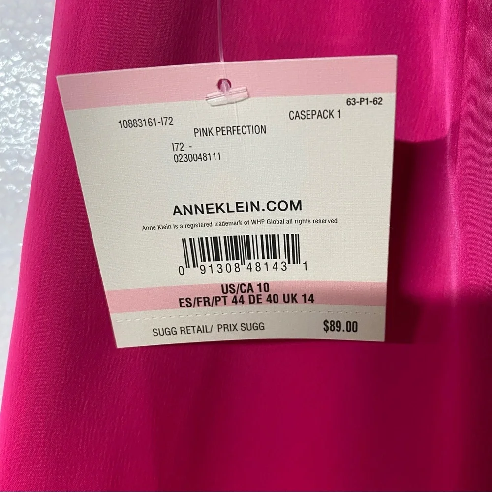 Anne Klein Dress Pants 10 Pink Wide Leg Stain Careerwear Business Barbiecore - Picture 9 of 11